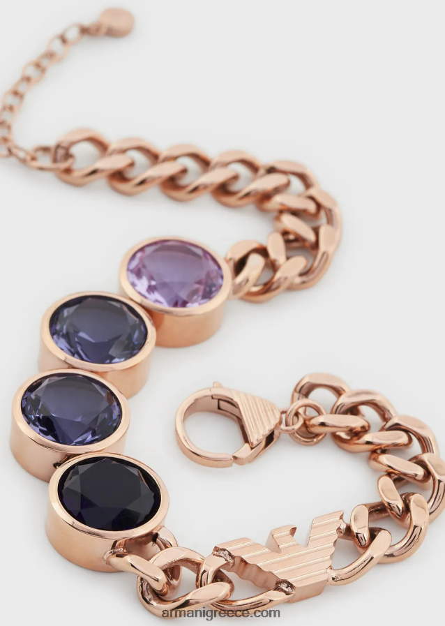 γυναίκες Armani Βραχιόλι από ανοξείδωτο ατσάλι σε τόνους ροζ χρυσού 4046R6831 ροζ χρυσός