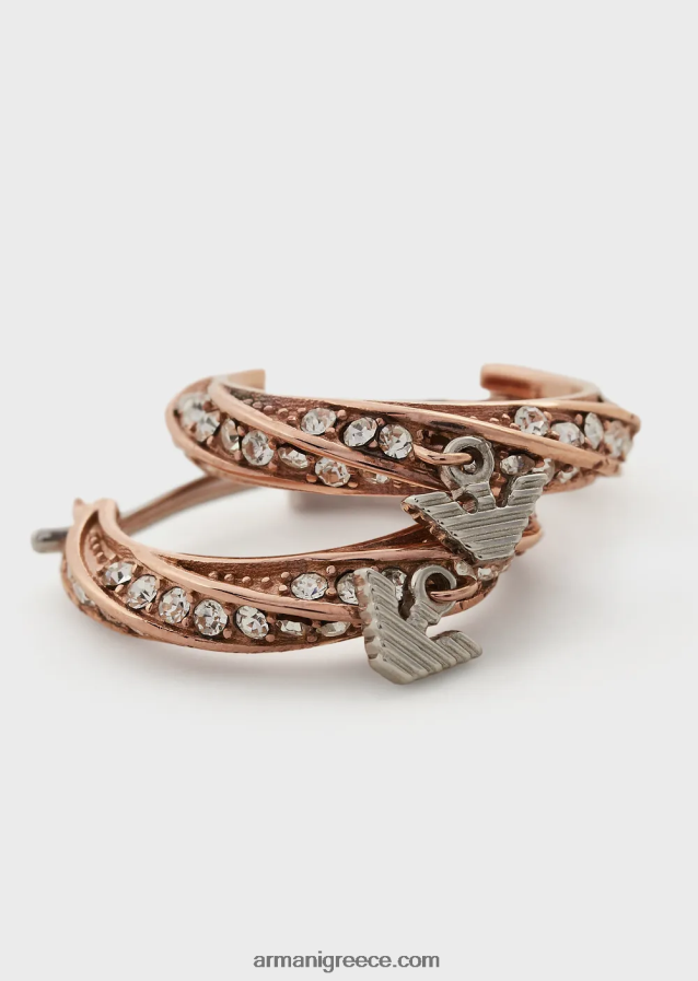 γυναίκες Armani δίχρωμα σκουλαρίκια κρίκοι από ανοξείδωτο ατσάλι 4046R6835 πολύχρωμο