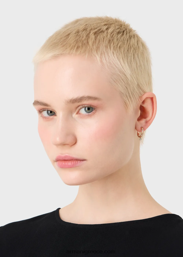 γυναίκες Armani δίχρωμα σκουλαρίκια κρίκοι από ανοξείδωτο ατσάλι 4046R6835 πολύχρωμο