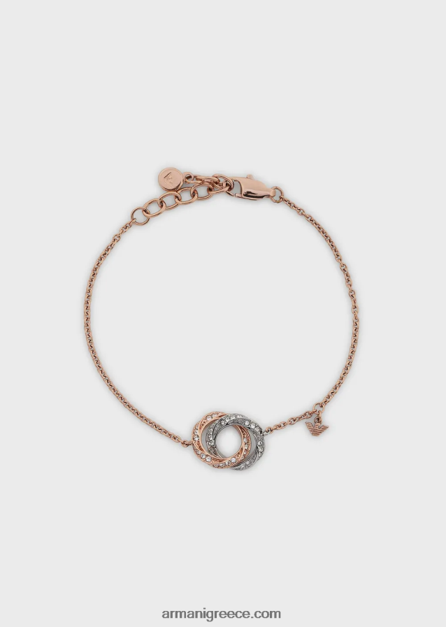 γυναίκες Armani Δίχρωμο βραχιόλι με αλυσίδα από ανοξείδωτο ατσάλι 4046R6836 πολύχρωμο