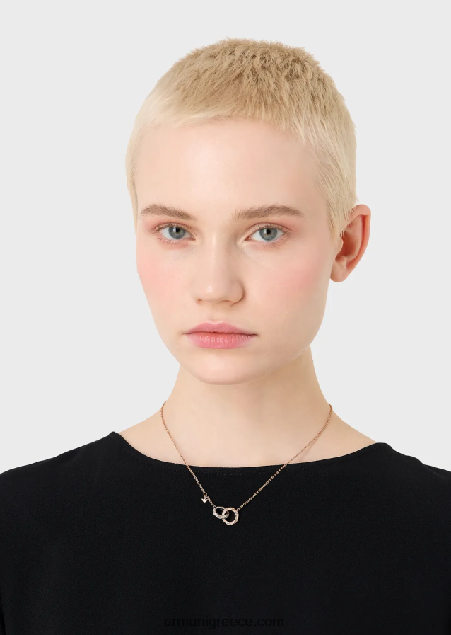 γυναίκες Armani Δίχρωμο κολιέ με αλυσίδα από ανοξείδωτο ατσάλι 4046R6837 πολύχρωμο