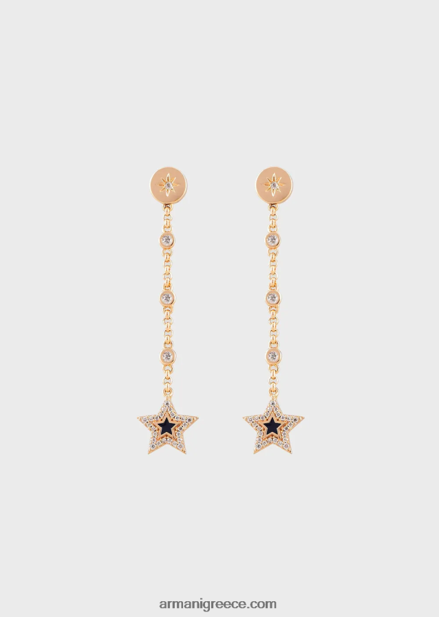 γυναίκες Armani σκουλαρίκια σταγόνας μπλε λάκας 4046R6846