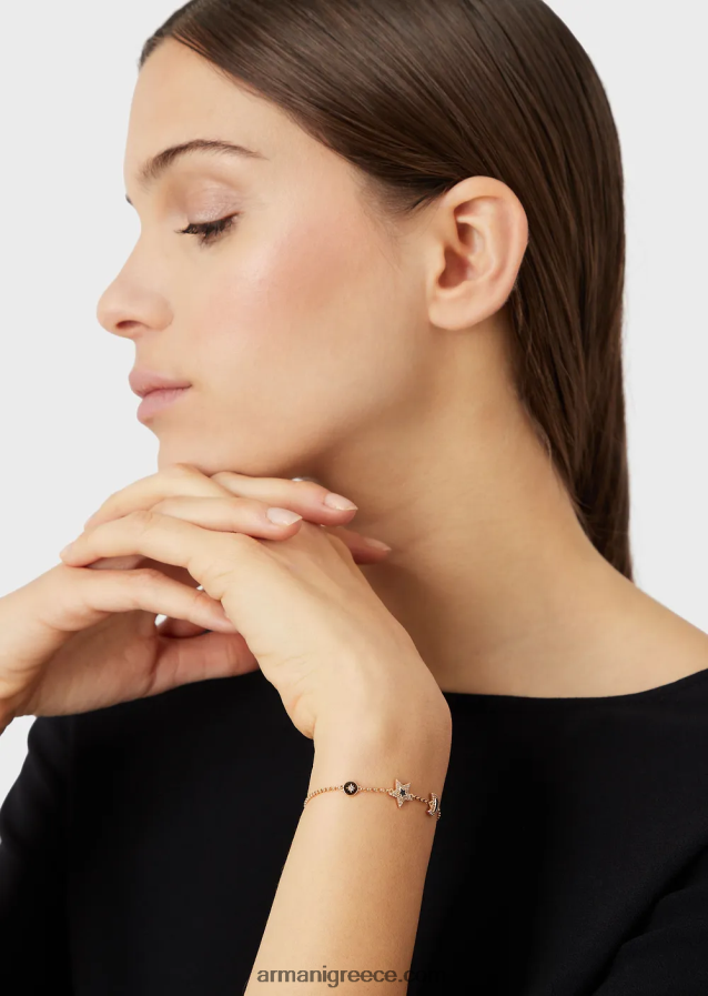 γυναίκες Armani βραχιόλι με εξαρτήματα λάκας 4046R6848 ροζ χρυσός