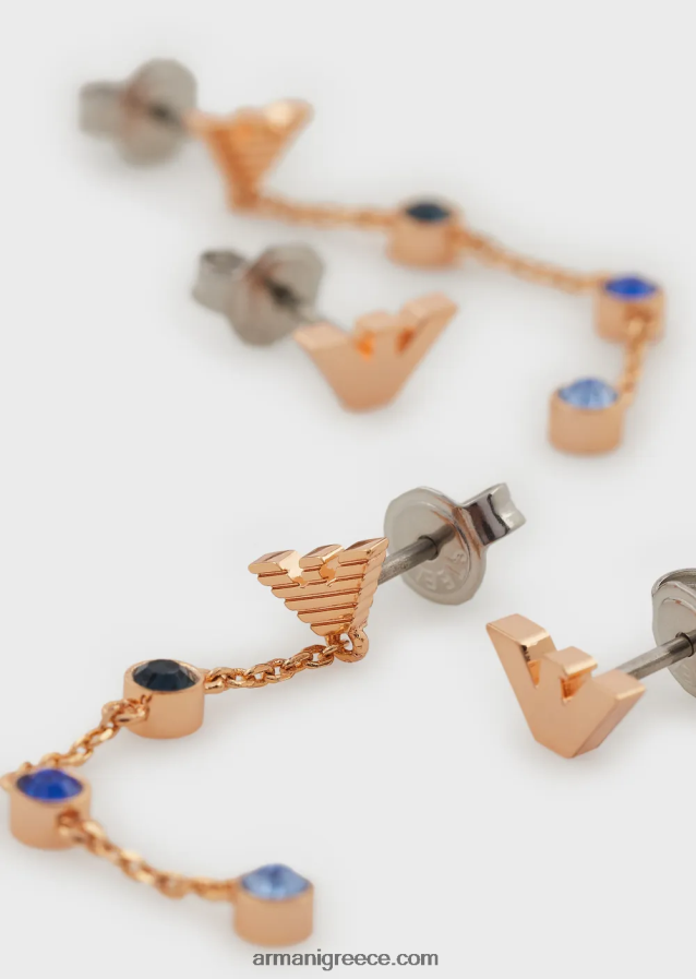 γυναίκες Armani Σετ σκουλαρίκια από ορείχαλκο σε τόνους ροζ χρυσού 4046R6850 ροζ χρυσός