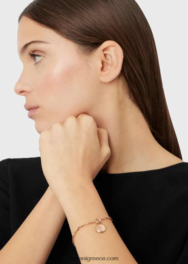 γυναίκες Armani βραχιόλι με αλυσίδα από ροδακινί mother of pearl 4046R6787