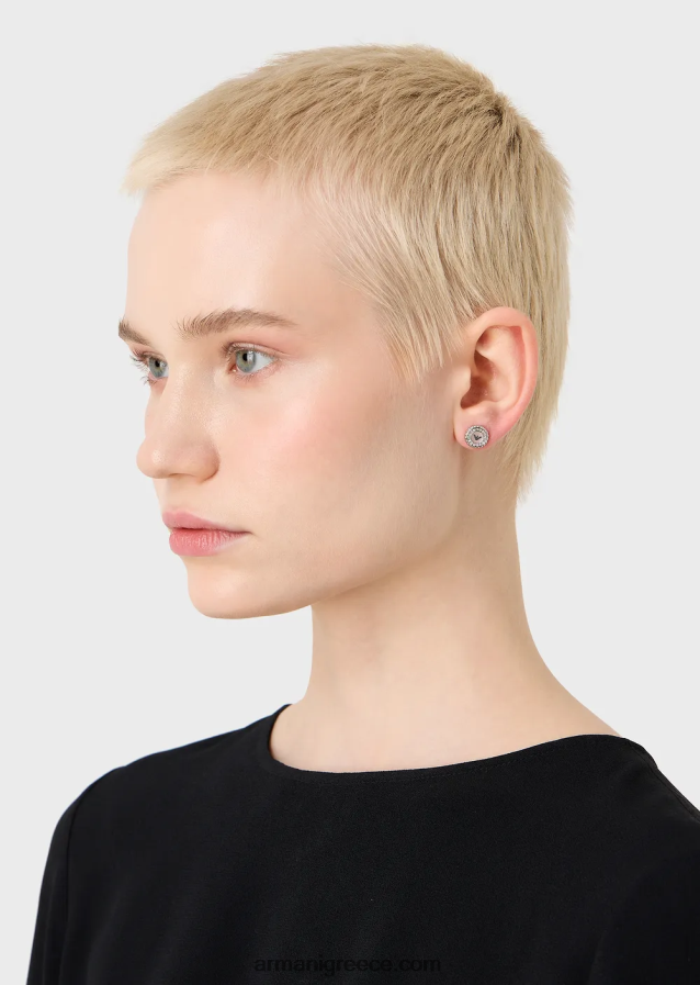 γυναίκες Armani σκουλαρίκια από ανοξείδωτο ατσάλι mother of pearl 4046R6821 ασήμι
