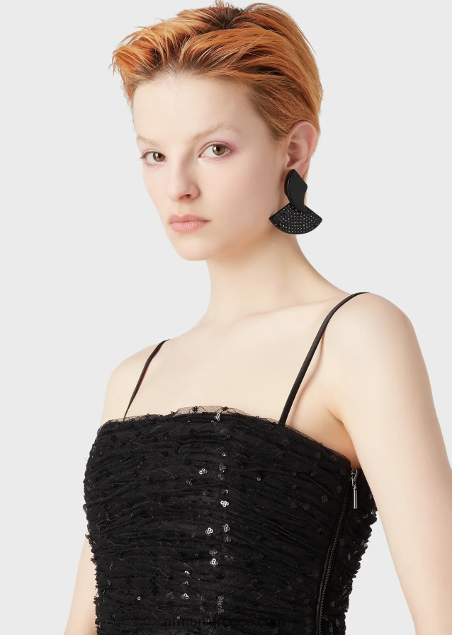 γυναίκες Armani κρεμαστά σκουλαρίκια από πλεξιγκλάς με κρύσταλλα swarovski 4046R6813