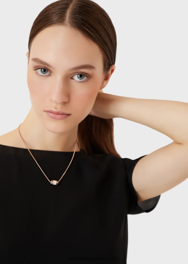 γυναίκεςEmporio armani σε ροζ χρυσό κολιέ από ανοξείδωτο ατσάλι 4046R6851 ροζ χρυσός