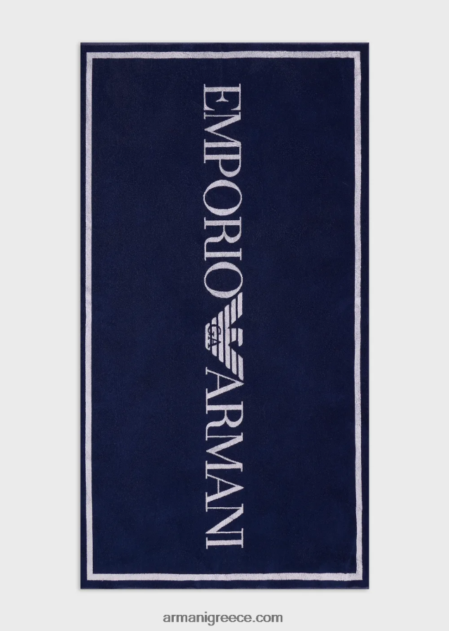γυναίκες Armani πετσέτα θαλάσσης πετσέτα με μεγάλο λογότυπο 4046R625