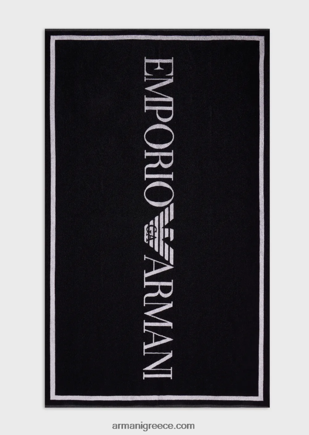 γυναίκες Armani πετσέτα θαλάσσης πετσέτα με μεγάλο λογότυπο 4046R626