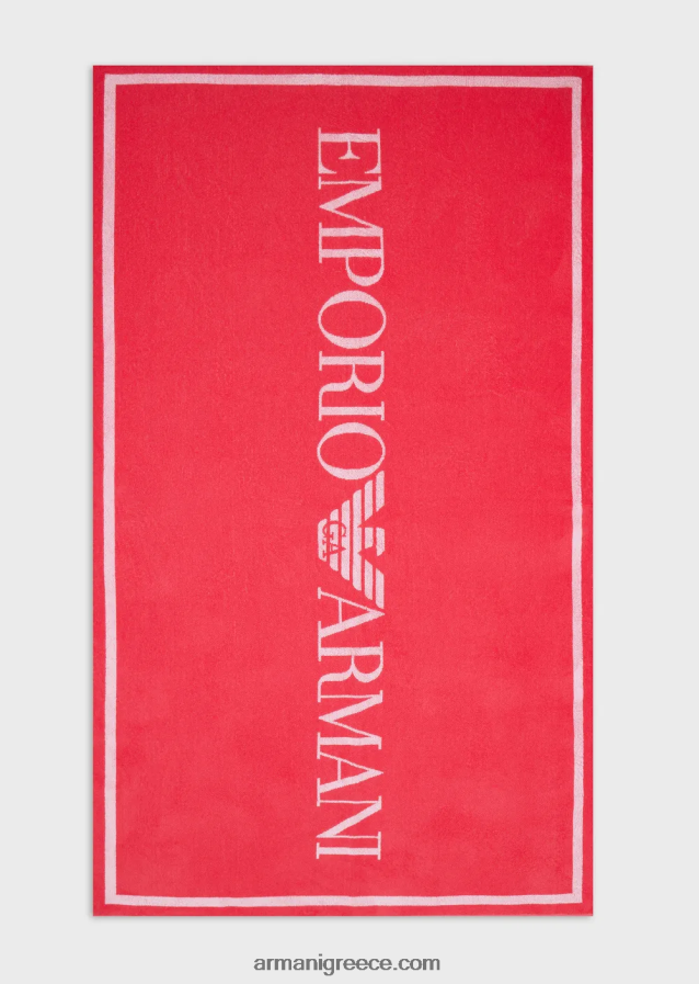 γυναίκες Armani πετσέτα θαλάσσης πετσέτα με μεγάλο λογότυπο 4046R627