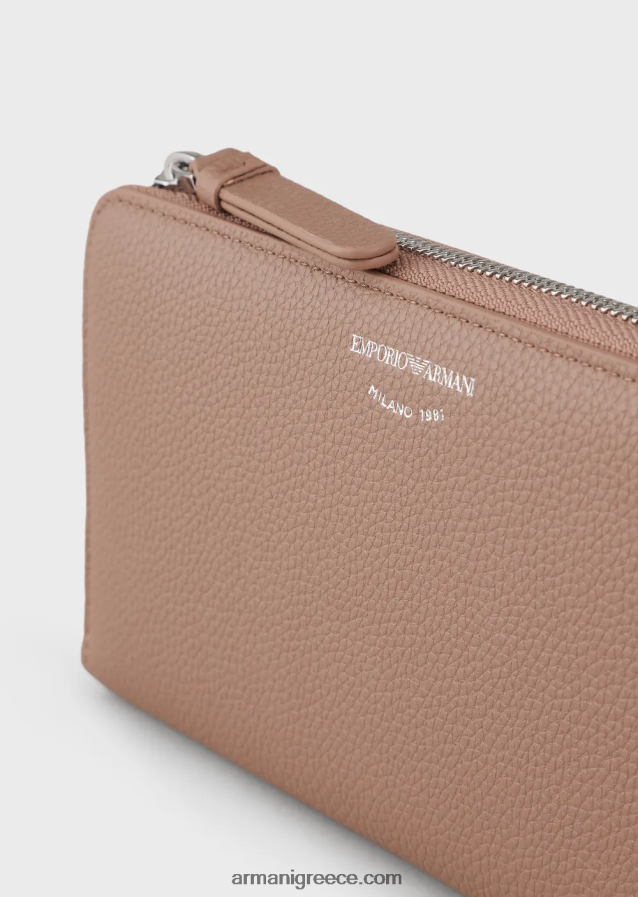 γυναίκες Armani Πορτοφόλι myea με στάμπα ελαφιού με φερμουάρ 4046R6885 καμήλα