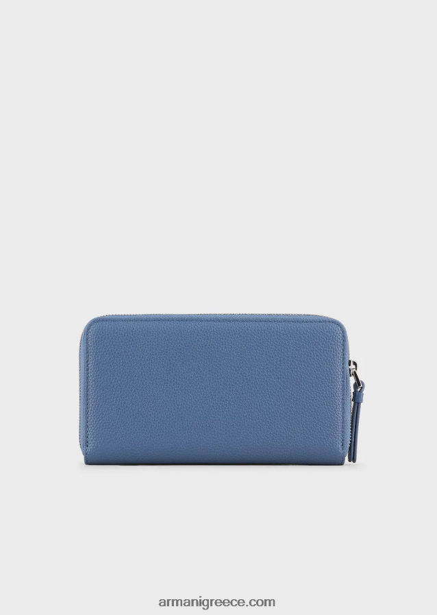 γυναίκες Armani Πορτοφόλι myea με στάμπα ελαφιού με φερμουάρ 4046R6886 μπλε
