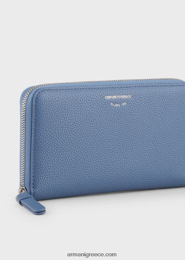 γυναίκες Armani Πορτοφόλι myea με στάμπα ελαφιού με φερμουάρ 4046R6886 μπλε