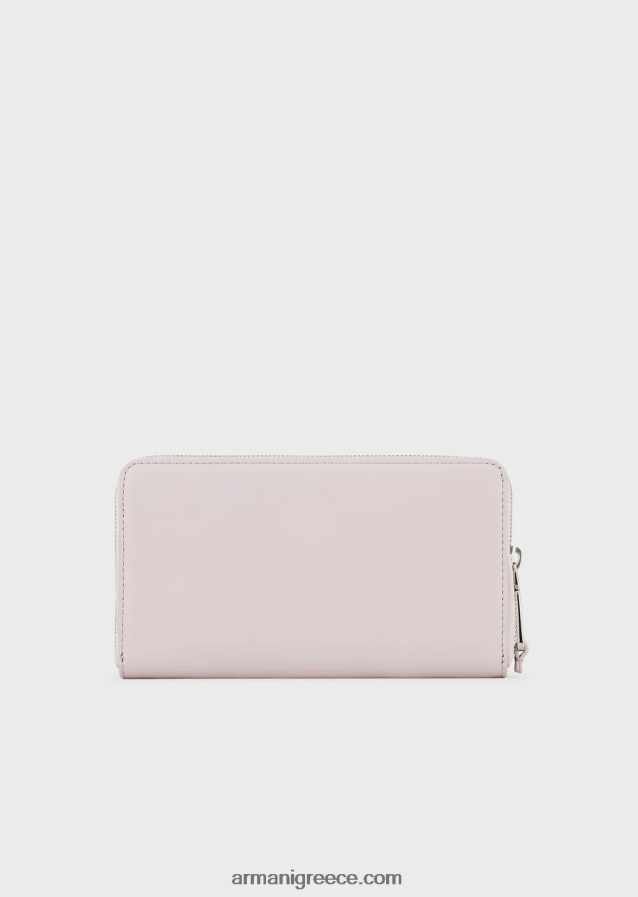 γυναίκες Armani μικρό πορτοφόλι myea με φερμουάρ από οικολογικό δέρμα 4046R6894 ροζ