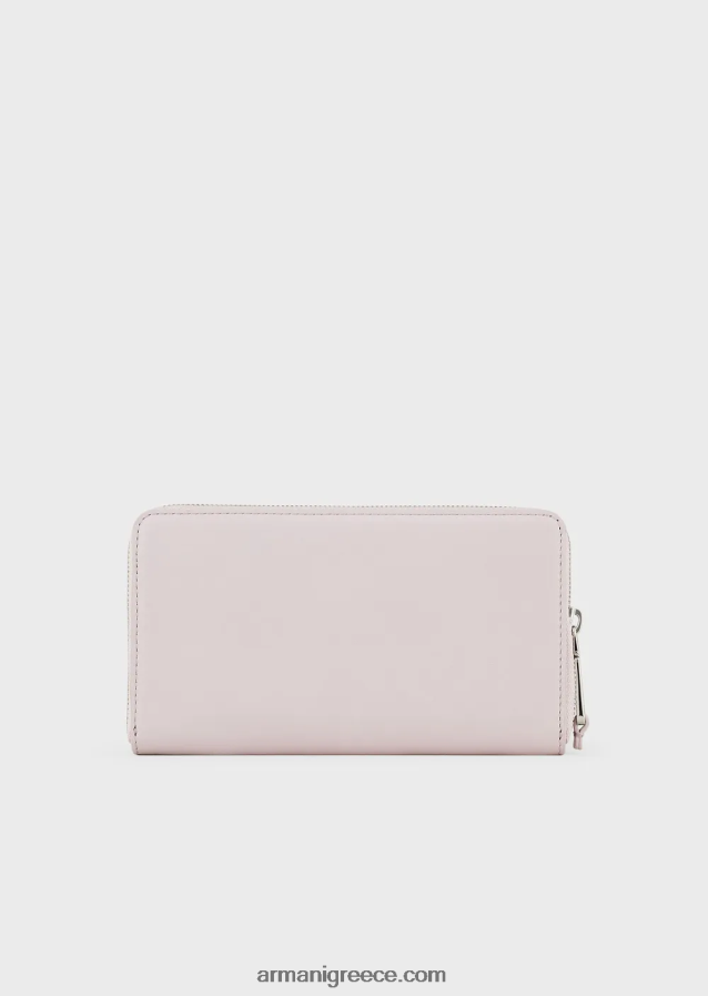 γυναίκες Armani μικρό πορτοφόλι myea με φερμουάρ από οικολογικό δέρμα 4046R6894 ροζ
