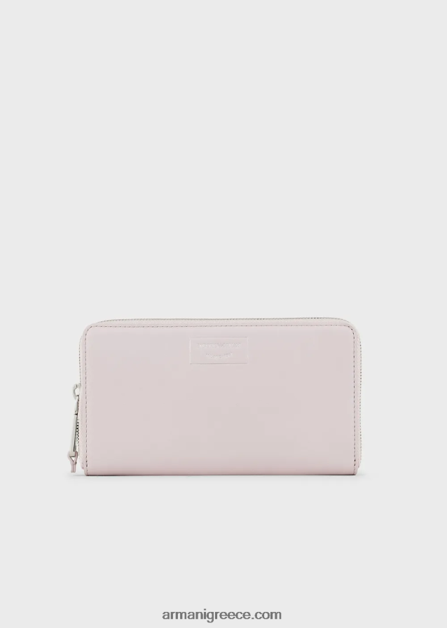 γυναίκες Armani μικρό πορτοφόλι myea με φερμουάρ από οικολογικό δέρμα 4046R6894 ροζ