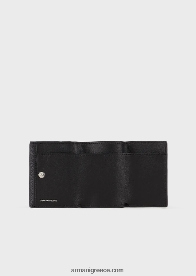 γυναίκες Armani myea τρίπτυχο πορτοφόλι με στάμπα ελαφιού 4046R6896 ναυτικό μπλε