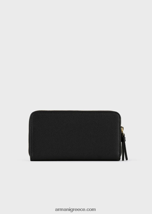 γυναίκες Armani Πορτοφόλι myea με στάμπα ελαφιού με φερμουάρ 4046R6900 μαύρος
