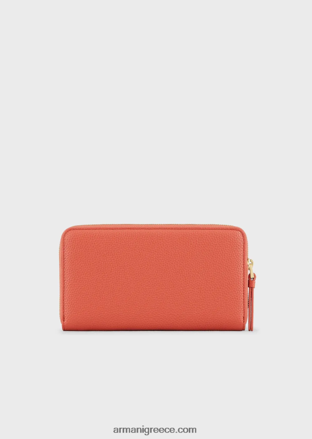 γυναίκες Armani Πορτοφόλι myea με στάμπα ελαφιού με φερμουάρ 4046R6901 καφέ