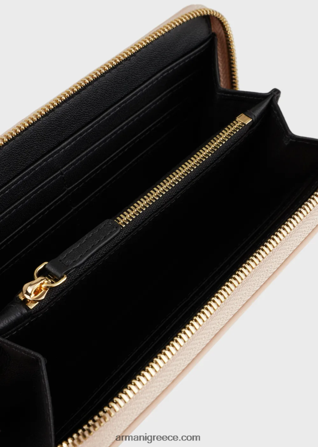 γυναίκες Armani Πορτοφόλι myea με στάμπα ελαφιού με φερμουάρ 4046R6902 γυμνός