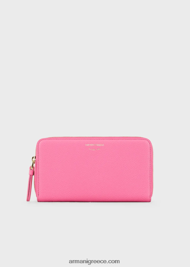 γυναίκες Armani Πορτοφόλι myea με στάμπα ελαφιού με φερμουάρ 4046R6903 φουξία