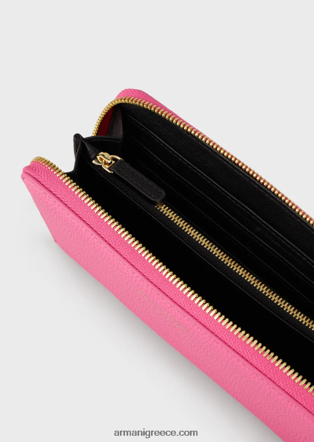 γυναίκες Armani Πορτοφόλι myea με στάμπα ελαφιού με φερμουάρ 4046R6903 φουξία