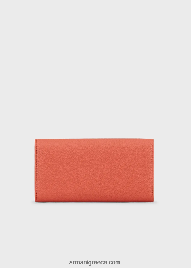 γυναίκες Armani πορτοφόλι myea με πτερύγιο με στάμπα ελαφιού 4046R6905 καφέ