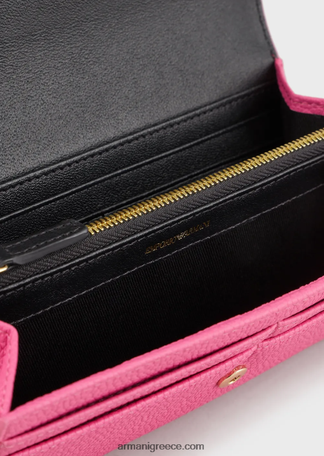 γυναίκες Armani πορτοφόλι myea με πτερύγιο με στάμπα ελαφιού 4046R6906 φουξία