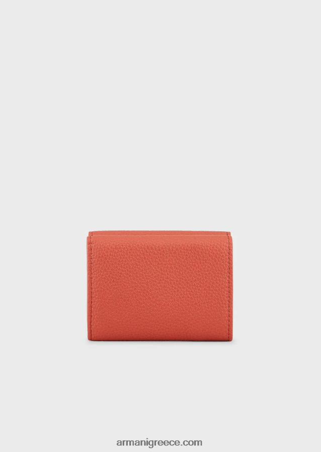 γυναίκες Armani myea τρίπτυχο πορτοφόλι με στάμπα ελαφιού 4046R6908 καφέ