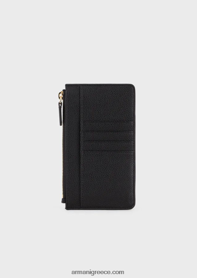 γυναίκες Armani Θήκη τηλεφώνου myea με στάμπα ελαφιού με φερμουάρ και τσέπες 4046R6881 μαύρος
