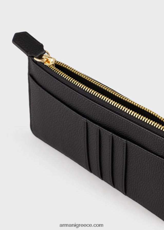 γυναίκες Armani Θήκη τηλεφώνου myea με στάμπα ελαφιού με φερμουάρ και τσέπες 4046R6881 μαύρος
