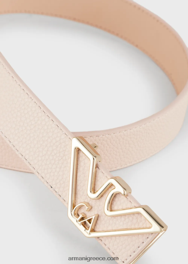 γυναίκες Armani ζώνη με πλάκα αετού με στάμπα ελαφιού 4046R6754 γυμνός