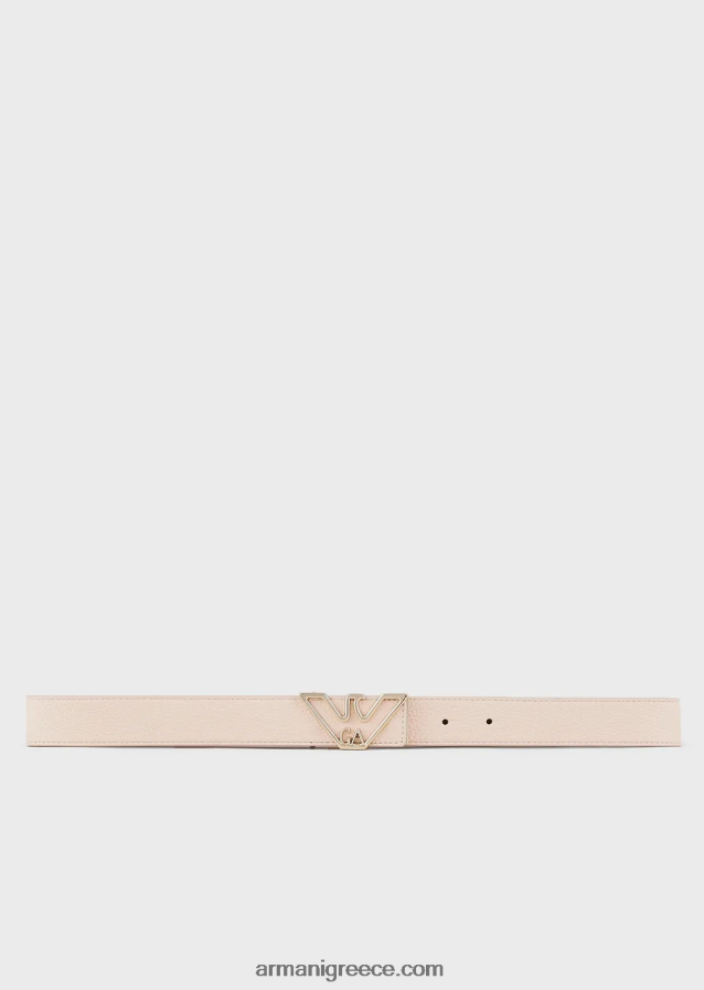 γυναίκες Armani ζώνη με πλάκα αετού με στάμπα ελαφιού 4046R6754 γυμνός