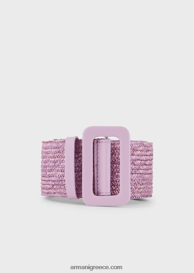 γυναίκες Armani ψάθινη ζώνη με ψηλή μέση 4046R6763 λιλα
