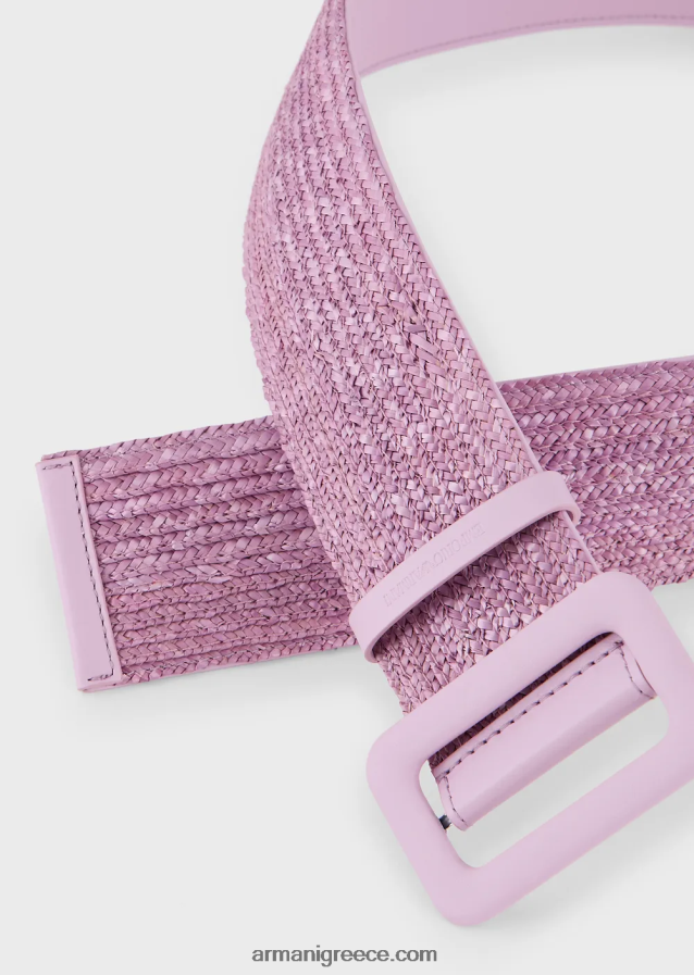 γυναίκες Armani ψάθινη ζώνη με ψηλή μέση 4046R6763 λιλα