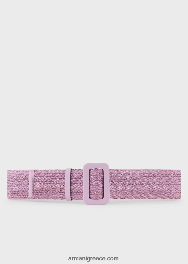 γυναίκες Armani ψάθινη ζώνη με ψηλή μέση 4046R6763 λιλα