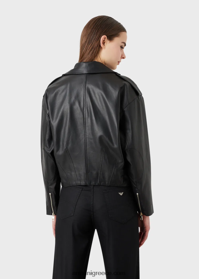 γυναίκες Armani Biker jacket από δέρμα νάπα 4046R6231