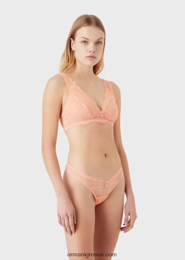 γυναίκες Armani αιώνια δαντέλα ανακυκλωμένο δαντελένιο στρινγκ 4046R6160 ροζ