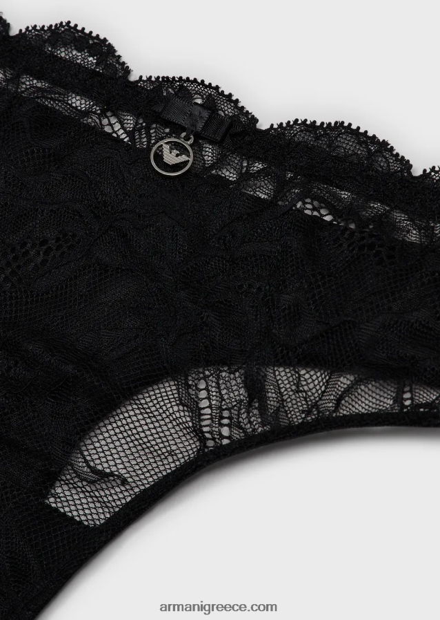 γυναίκες Armani εικονικό δαντελένιο στρινγκ 4046R6163 μαύρος