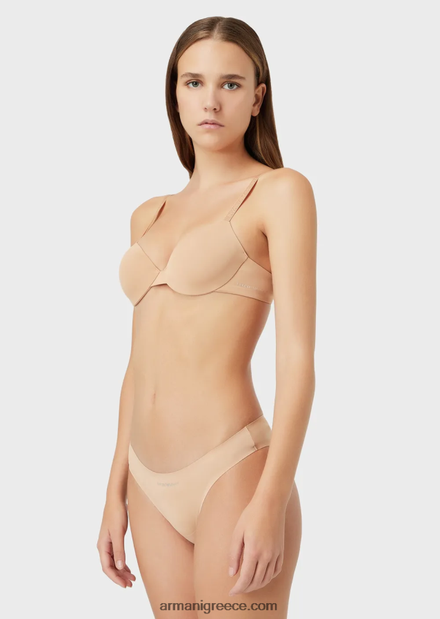 γυναίκες Armani δύο συσκευασίες βραζιλιάνικο σλιπ από μικροΐνες 4046R6169 μπεζ