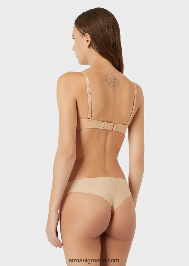 γυναίκες Armani δύο συσκευασίες βραζιλιάνικο σλιπ από μικροΐνες 4046R6169 μπεζ