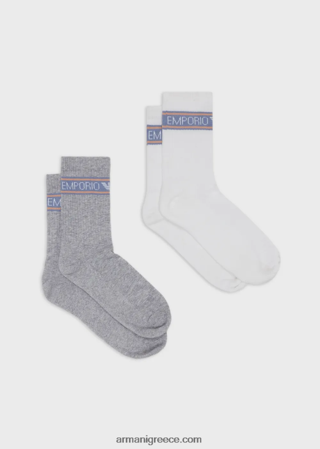 γυναίκες Armani δύο συσκευασίες κάλτσες με σπορ λογότυπο 4046R6183