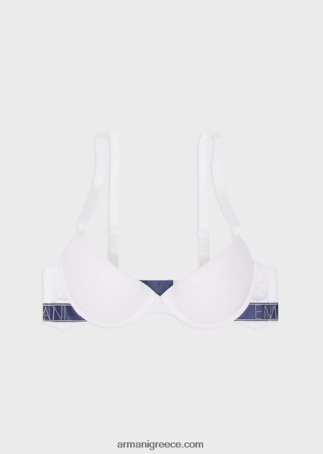 γυναίκες Armani ονειρικό δαντελένιο σουτιέν push-up οικολογική βισκόζη 4046R6150 άσπρο