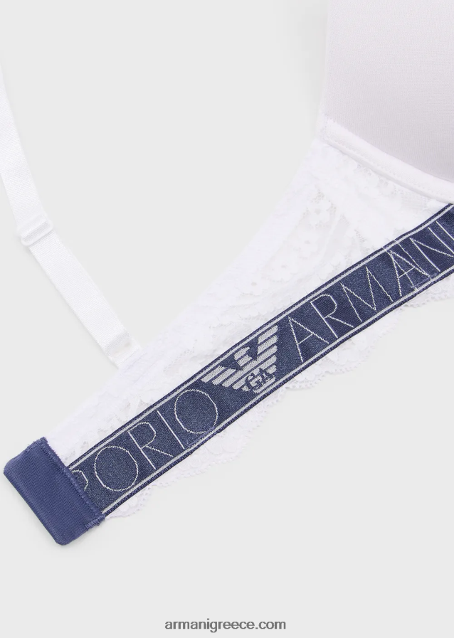 γυναίκες Armani ονειρικό δαντελένιο σουτιέν push-up οικολογική βισκόζη 4046R6150 άσπρο