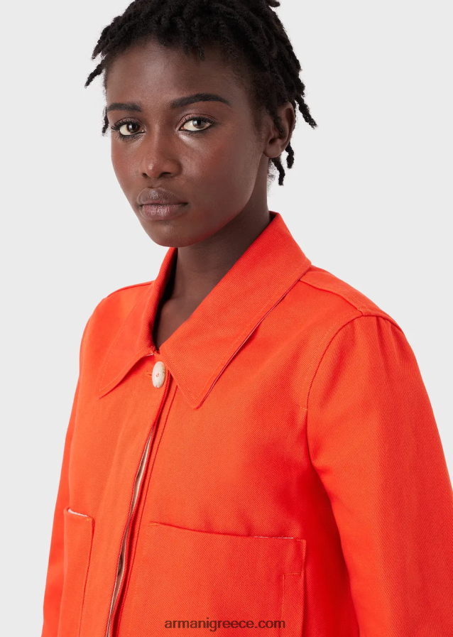 γυναίκες Armani βιώσιμη συλλογή οργανική μπλούζον ταύρων 4046R6251 πορτοκάλι