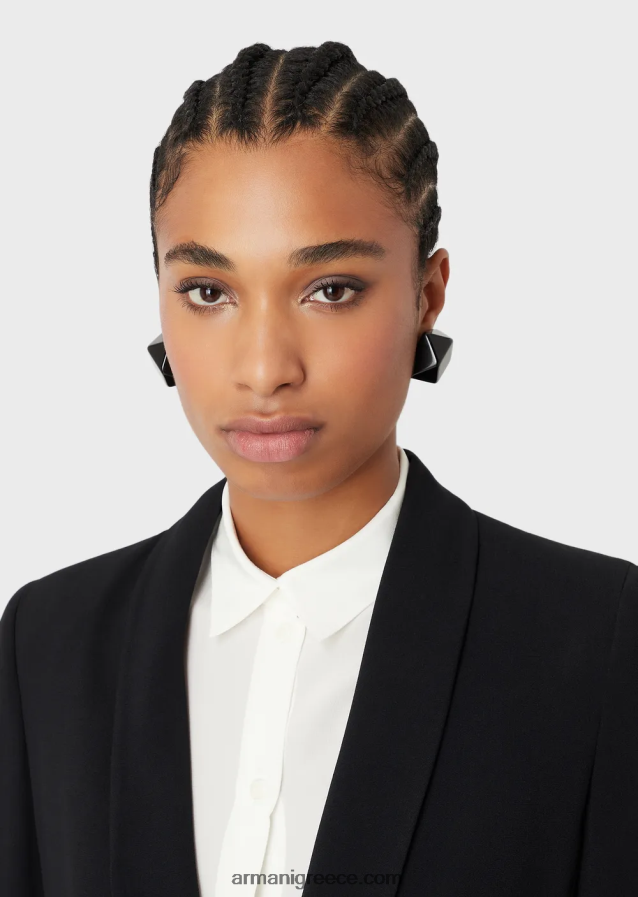 γυναίκες Armani σακάκι envers-σατινέ, σάλι με γιακά 4046R6414 μαύρος