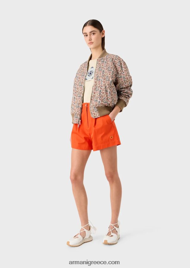 γυναίκες Armani βιώσιμη συλλογή οργανικό twill reversible bomber jacket 4046R6252