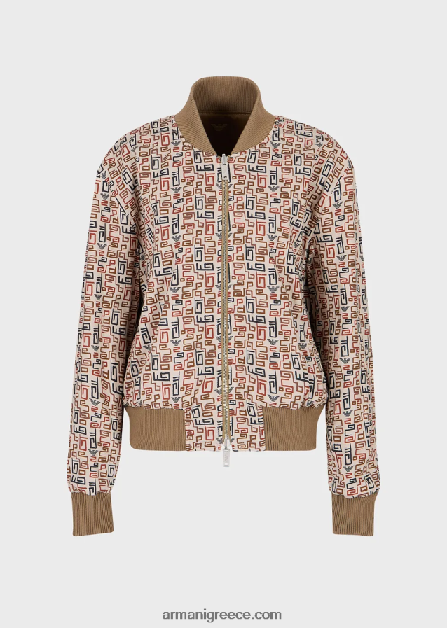 γυναίκες Armani βιώσιμη συλλογή οργανικό twill reversible bomber jacket 4046R6252