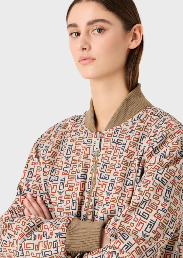 γυναίκες Armani βιώσιμη συλλογή οργανικό twill reversible bomber jacket 4046R6252